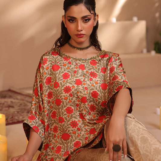 2 Pc Silk Formal Co-Ord Set - ZL25-C06-06