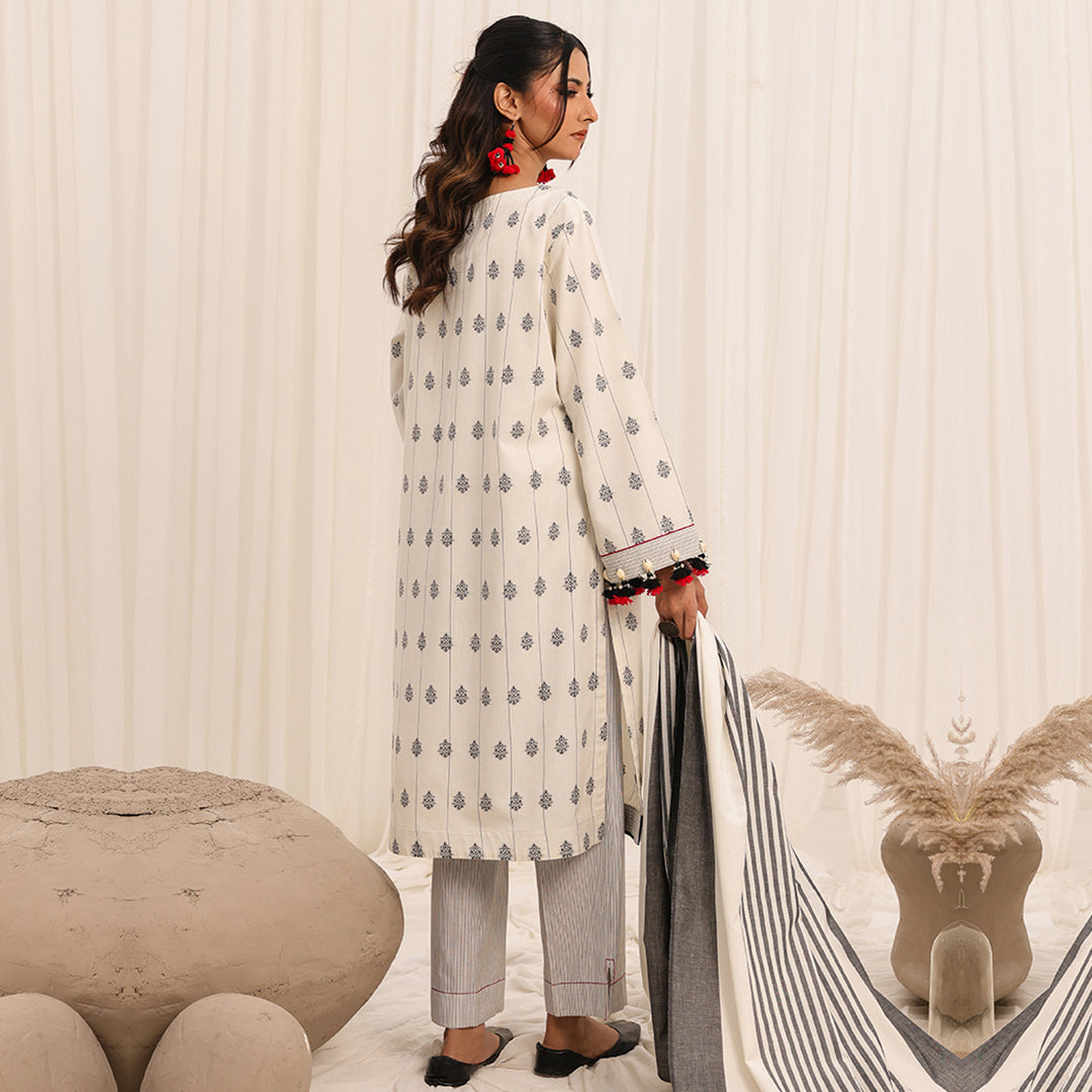 3 Pc Yarn Dyed Unstitched Suit - ZL25-C10-03