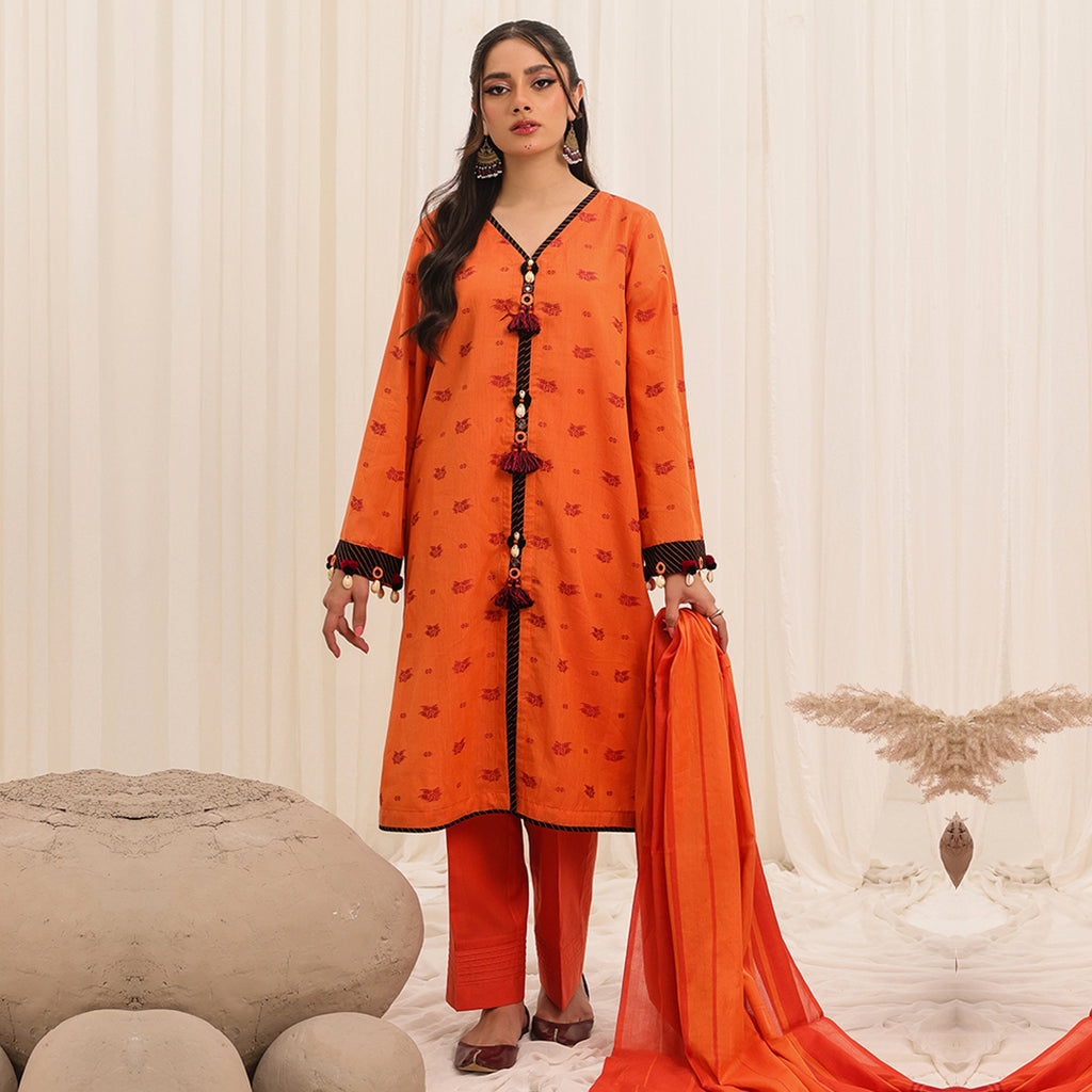 3 Pc Yarn Dyed Unstitched Suit - ZL25-C10-05