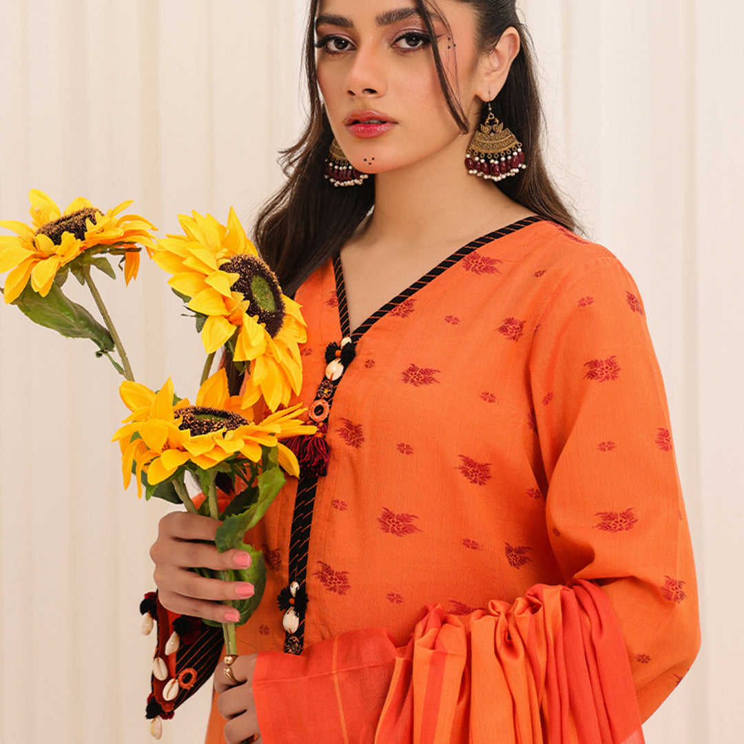 3 Pc Yarn Dyed Unstitched Suit - ZL25-C10-05